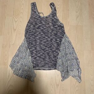 Hem & Thread Blue and White Tank Top